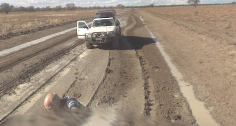 Illustration for article titled Google Street View Car Stuck In Mud Down Under